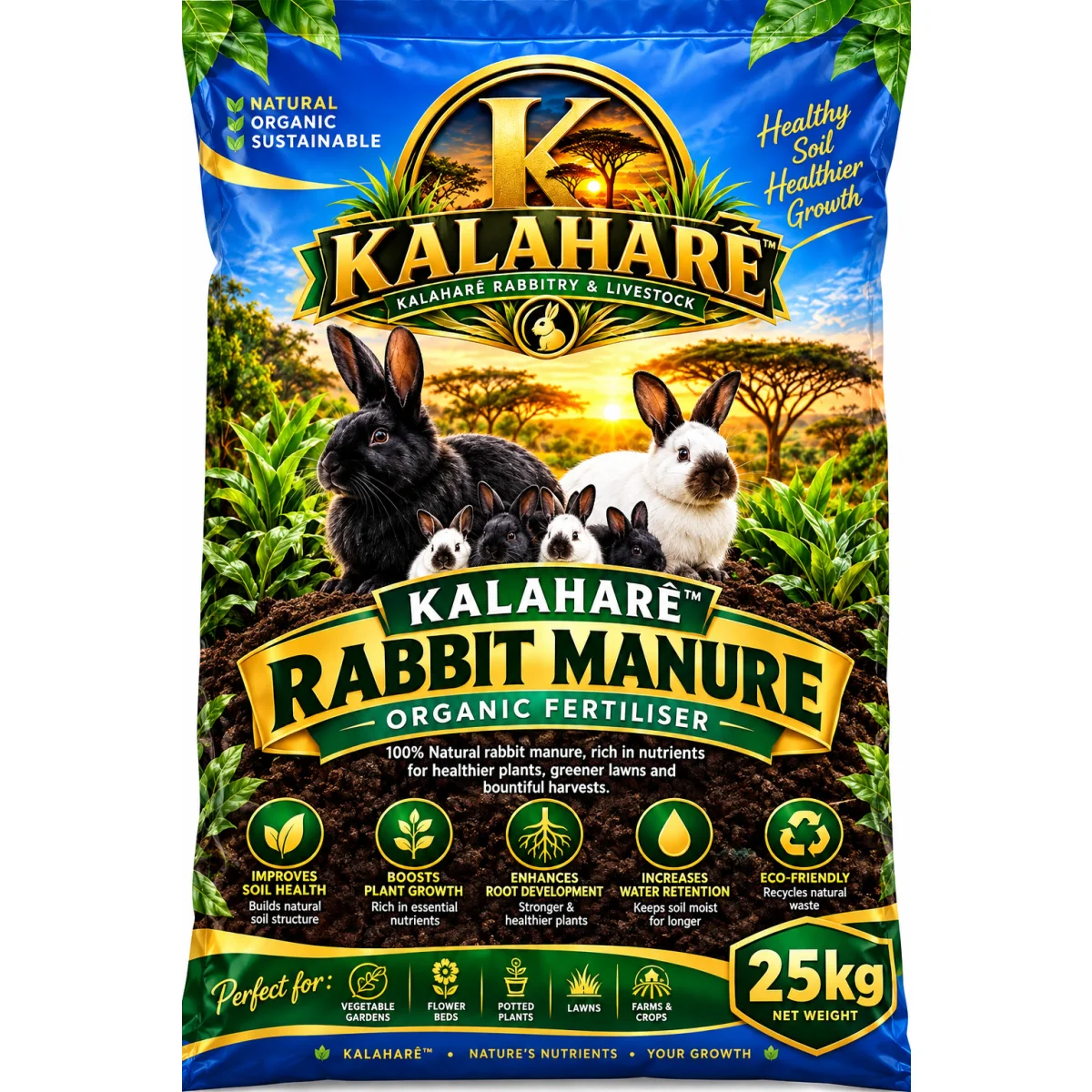 Kalaharê™ Rabbit Manure - 25kg Bag